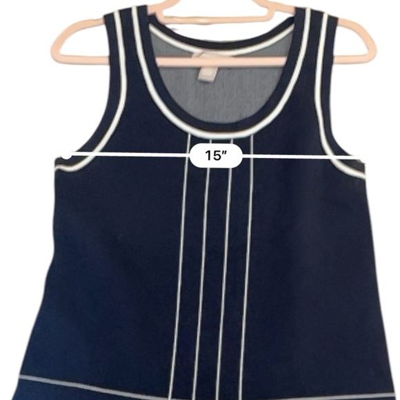 Banana Republic tennis dress sweater dress mini tank top pleated navy medium - Picture 6 of 7
